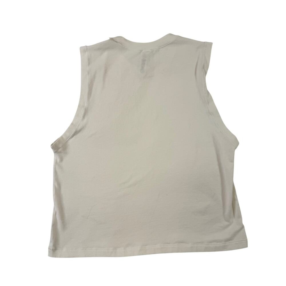 SKIMS Cotton Jersey Mock Neck Crop Tank Top Cream Bone Plus Size 4X Clean Girl - Picture 3 of 11